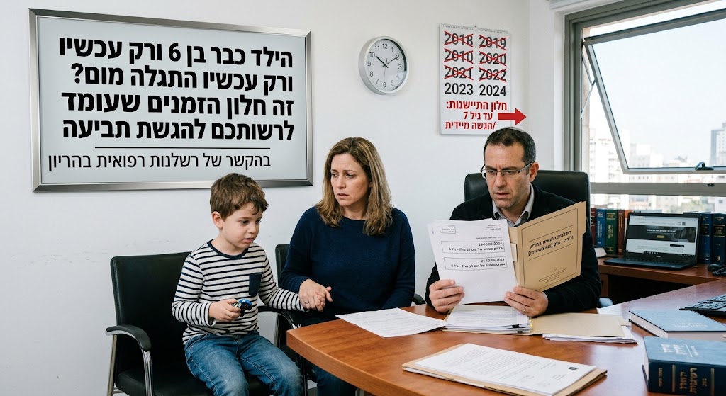 הילד כבר בן 6 ורק עכשיו התגלה מום? זה חלון הזמנים שעומד לרשותכם להגשת תביעה